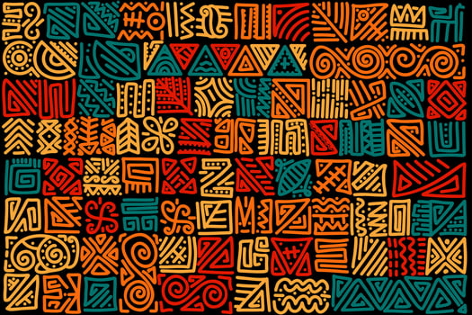 hand drawn African modern art patterns. vector