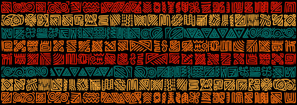 Ethnic handmade ornament pattern background vector