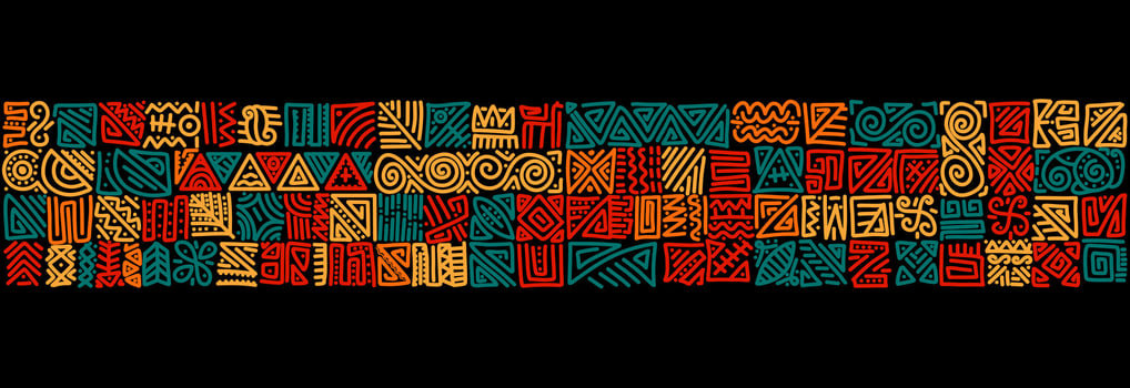 Hand drawn abstract pattern, ethnic background, african style great for textiles, banners, wallpapers. vector