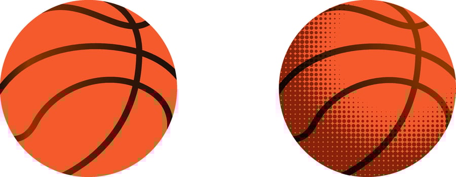 Basketball icons orange balls sports equipment vector