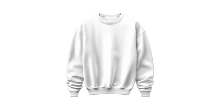 Crewneck Sweatshirt. Fashion Apparel Design Template Isolated On Transparent Background png