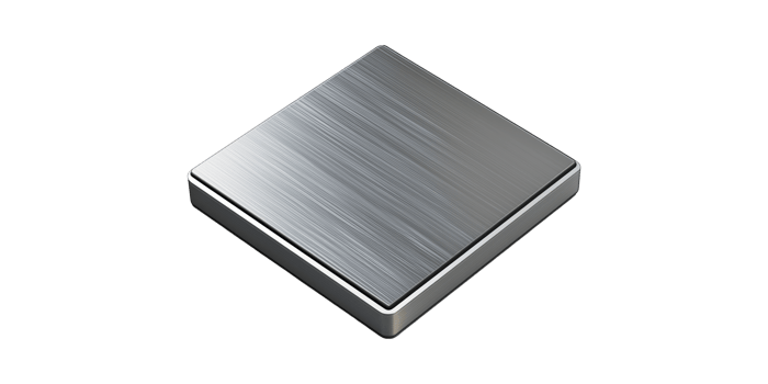 Sleek Metal Square Object. Modern Design And Industrial Aesthetics Isolated On Transparent Background png