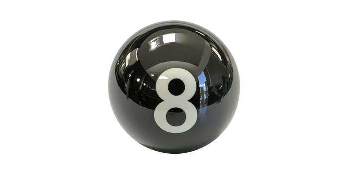 Billiard Ball 8 Isolated on Transparent Background png
