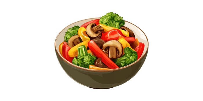 Bowl Of Fresh Vegetables Illustration. Healthy Eating And Vegetarian Lifestyle Concept Isolated On Transparent Background png