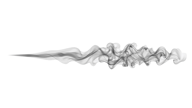 Serpentine Vapor Trail Evokes Mystery on Isolated Transparent Canvas, Elegant Smoke png