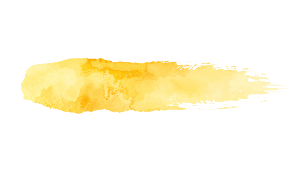 Striking amber watercolor streak design element on a pure transparent backdrop png