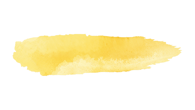 Abstract watercolor stroke in vibrant yellow hue, digitally isolated and ready for creative design png