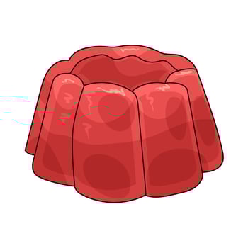 red jelly illustration vector