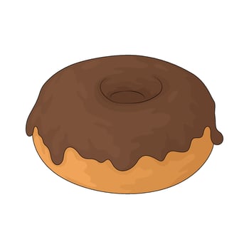 delicious chocolate donut vector