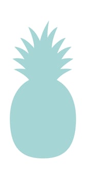 Pineapple shape of cocktail Drinking glass vector