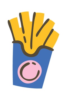 French fries Fast food vector