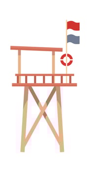 Wooden lifeguard station Illustration vector