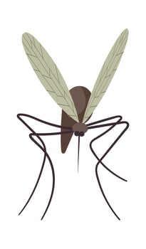 Flying mosquito insect Hand Drawn vector