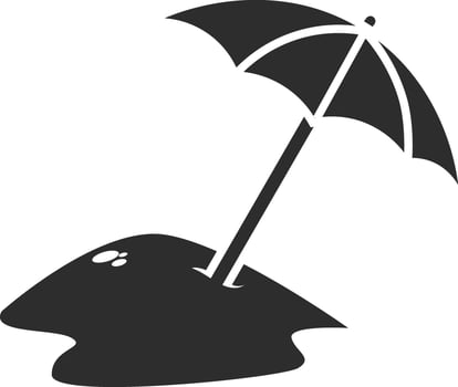 Beach Umbrella Icon vector