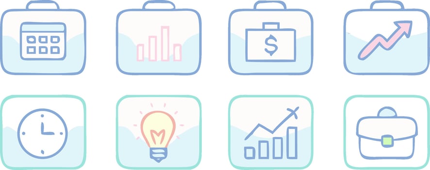 Business icons set illustration vector