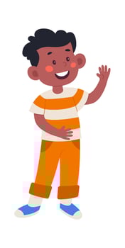 Happy kid boy vector