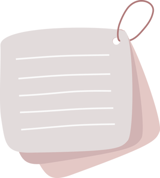 Pink Paper Sticky Note png