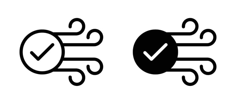 Clean Air icon collection line and flat style. modern concept, outline style, black color vector