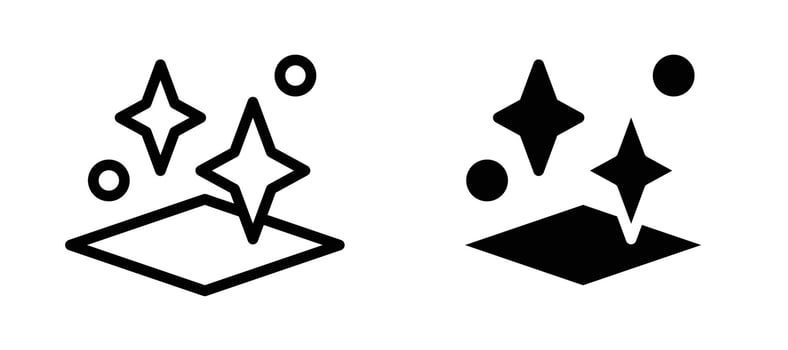 Clean floor surface icon collection line and flat style. modern concept, outline style, black color vector
