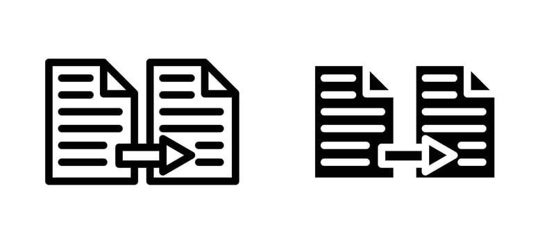 Compare icon collection line and flat style. modern concept, outline style, black color vector
