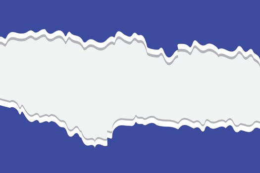 Blue Ripped Paper Background with Torn Edges vector