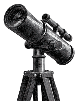 Vintage Telescope. Retro Optical Instrument For Stargazing Illustration Isolated On Transparent Background png