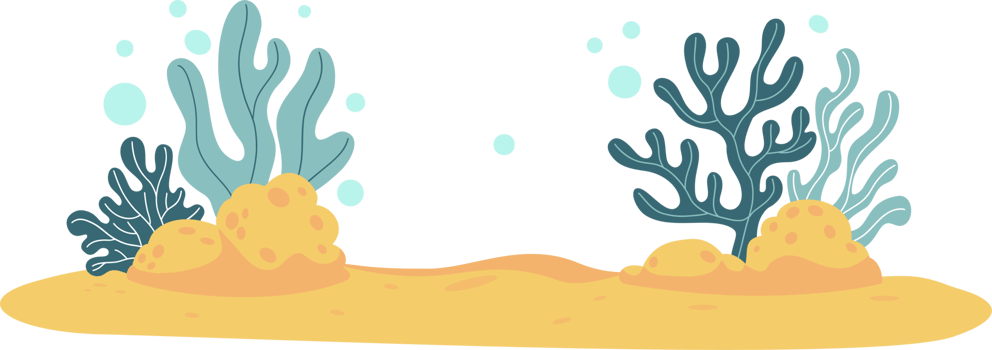 Tropical Sea Plants, seaweed on seabed png