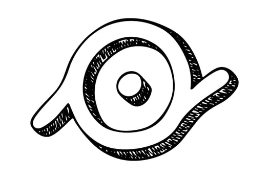 nine Hand drawn epicene gender identity icon Symbol used to represent sex and gender vector