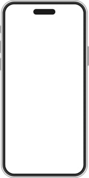 smartphone frame mobile phone template with transparent blank screen. vector