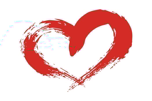 Simple hand drawn heart drawing illustration Scribble heart doodle fifty-seven Love clipart vector