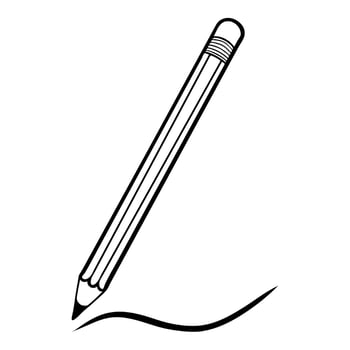 Single element of pencil in doodle school set vector