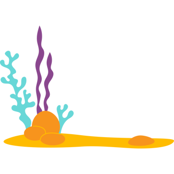 Tropical Sea Plants seaweed on seabed png