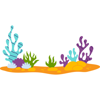 Tropical Sea Plants, exotic, seaweed and Coral on seabed png
