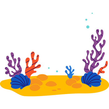 Tropical Sea Plants, Shells, exotic seaweed and Coral on seabed png