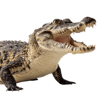 Alligator Standing Upright in Alert Position png