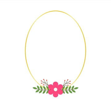 Pink Flat Floral Design Elements for Wedding vector