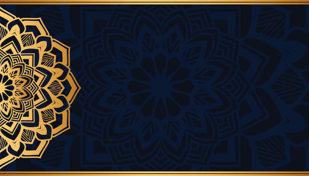 Luxury golden Geometric Ornamental Mandala Background Design. decorative mandala for tattoo, Mehendi, Islamic, Ornament, Art, henna, Indian, Asian, print, poster, cover, brochure, flyer vector