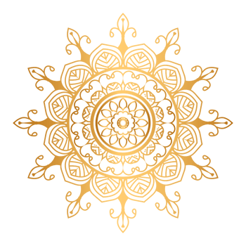Islamic Mandala Gold Ornament png