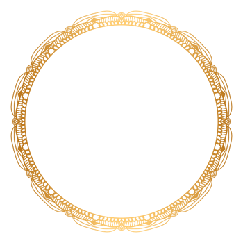 Luxury Golden Or Gold Circle Frame Border Design art png