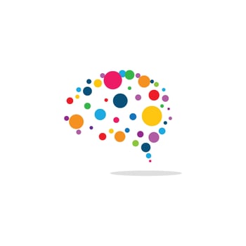 Colorful brain illustration vector