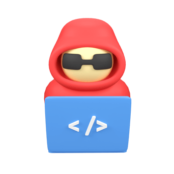 Hacker isolated 3d render icon illustration png