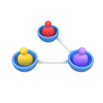 People connection isolated 3d render icon illustration png
