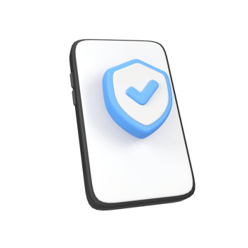 Phone Shield Protection isolated 3d render icon illustration png