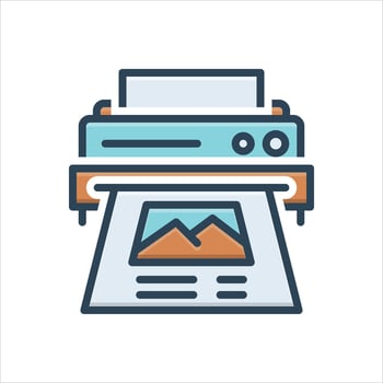 Color icon print vector