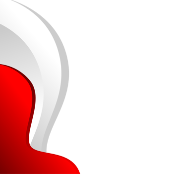 elegant red and white fluid shape frame png