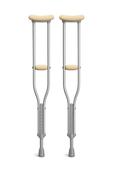 Essential medical crutches aid recovery and mobility for injured individuals seeking support and stability png