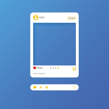 Social Media Post Mockup vector