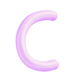 C alphabet 3d png