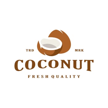 coconut vintage logo design stock illustration vector