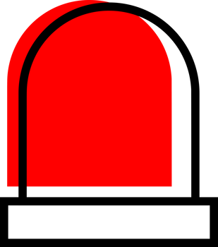 Red alarm siren light icon png